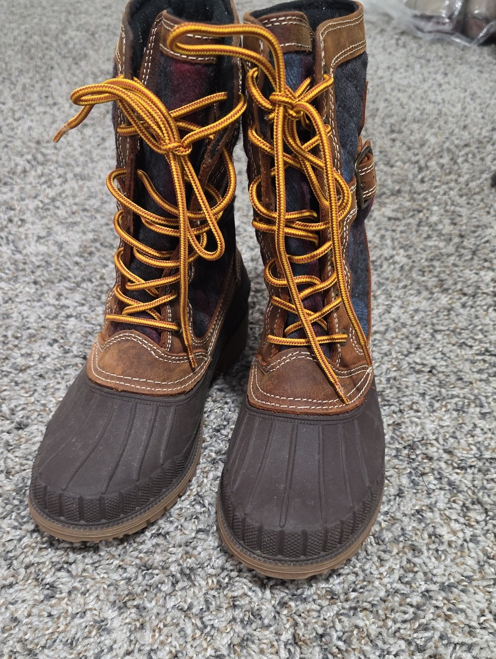 Women’s Brown Lace-Up Waterproof Winter Boots